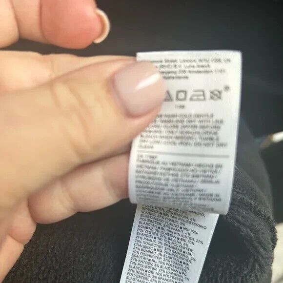 ATHLETA COZY KARMA Asymmetrical  Black Pullover Sweatshirt size Small‎ - Picture 9 of 13